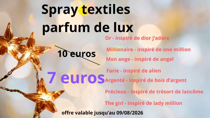 Spray textiles parfum de luxe