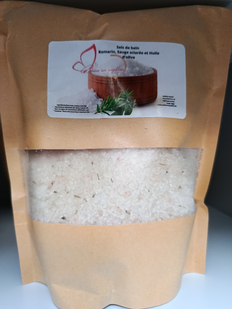 Sels de bain Romarin, Sauge sclarée et Huile d'olive