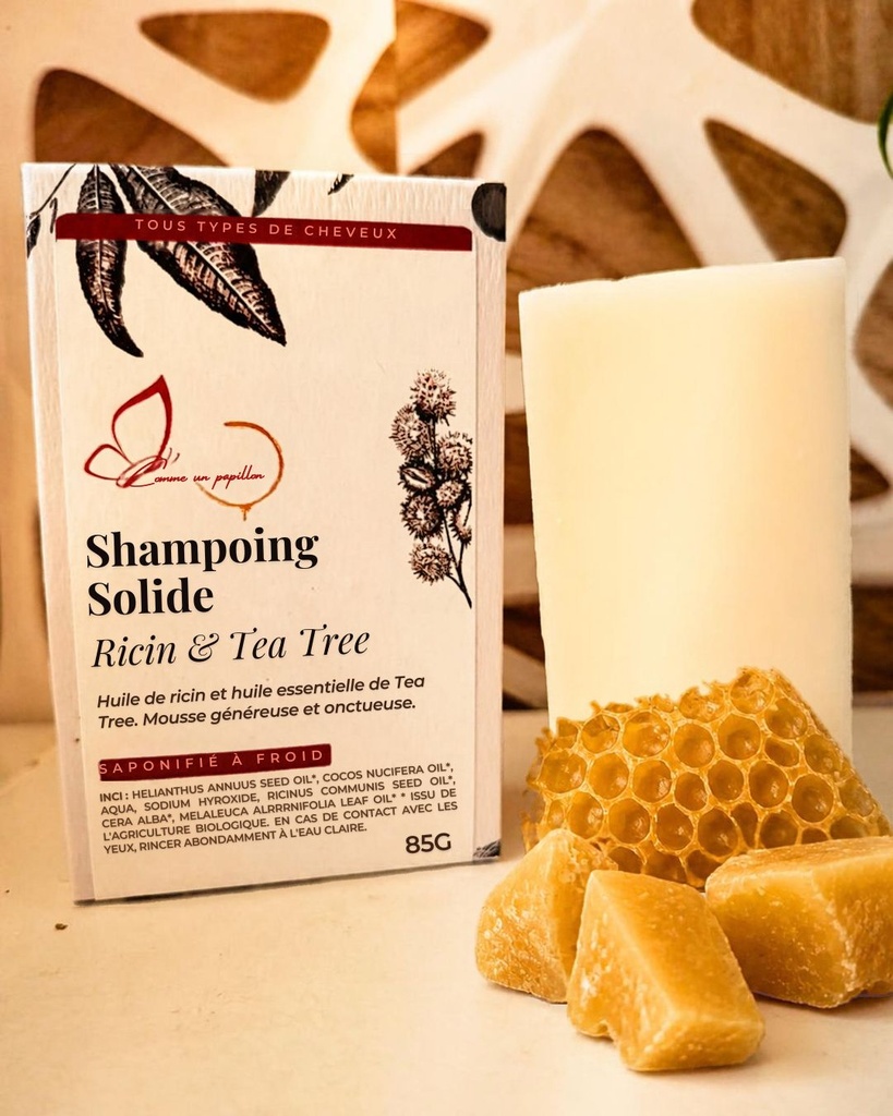 Shampoing solide tea tree cire d'abeille